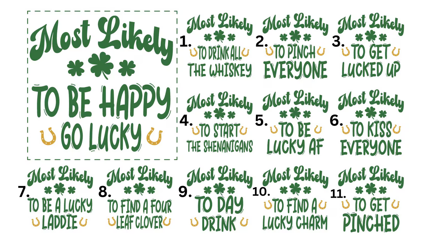 Saint Patrick's Day 40 OZ Holiday Tumblers