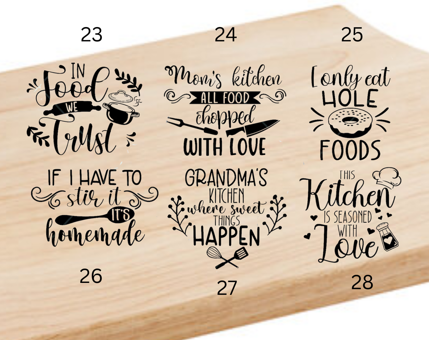 Marble and Acacia Wood Serving Charcuterie Board - Choose from 28 designs