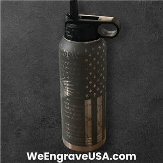 Polar Camel 32oz flip up straw FULL-WRAP of "FREEDOM" "We the People"