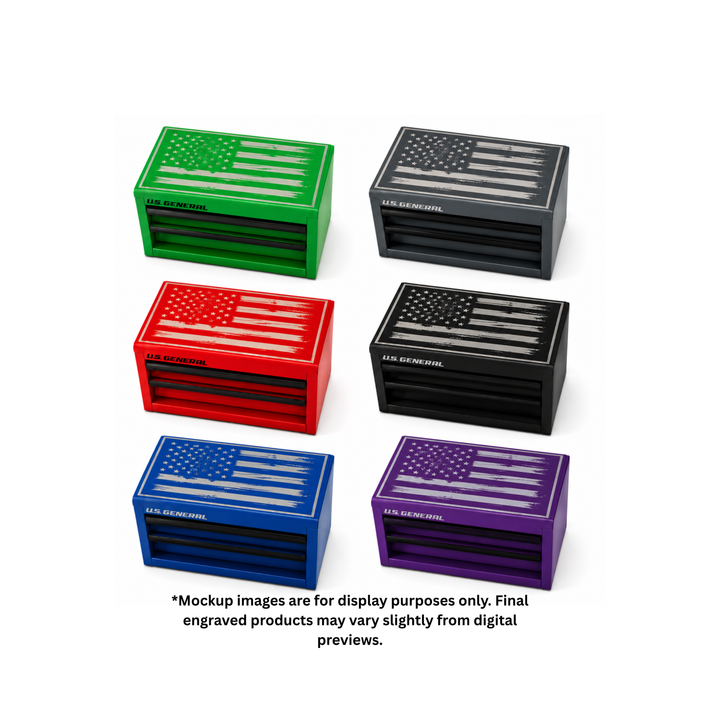 Personalized Engraved Mini Steel Toolbox – Custom Logo &amp; Name Gift
