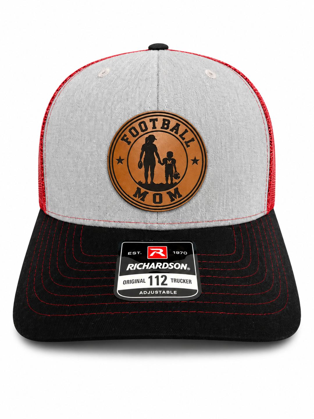 Football Mom Leather Patch Hat