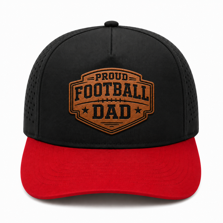 Premium Football Waterproof Hat with Laser Engraved Patch