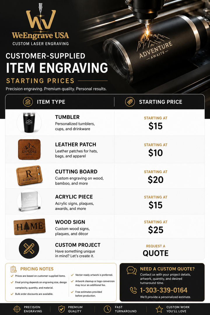 Custom Engraving Service – WeEngrave USA