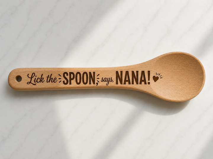 Personalized Engraved Kitchen Utensil – Spoon, Spatula &amp; Pasta Fork