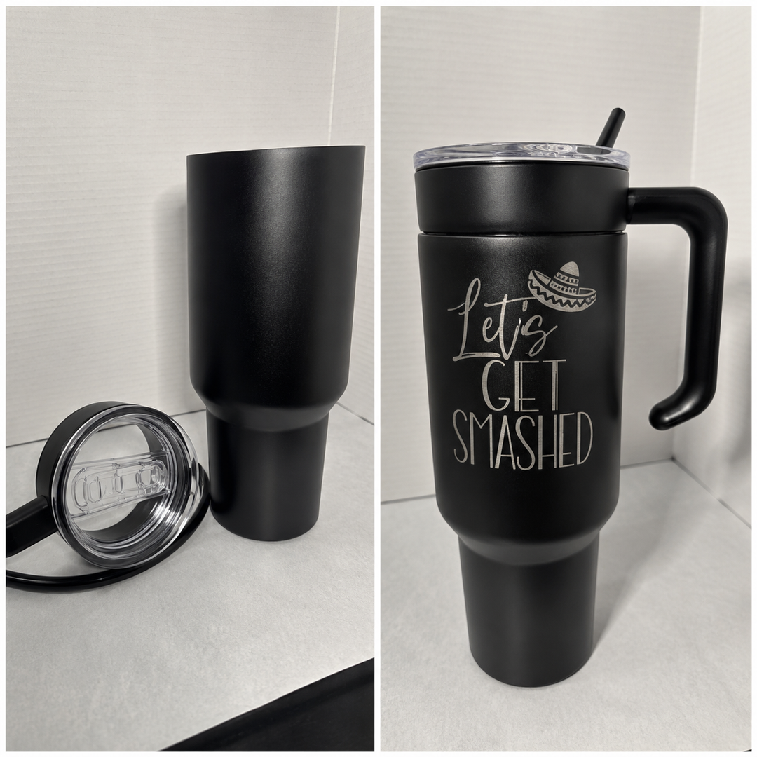 40 oz Beach Ready Tumbler – Personalized Engraved Design | 5 Colors