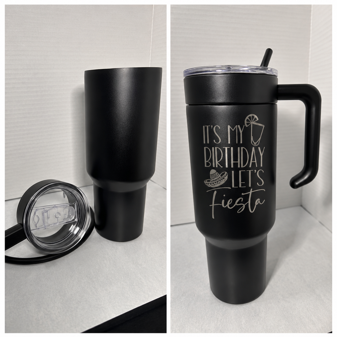 40 oz Beach Ready Tumbler – Personalized Engraved Design | 5 Colors
