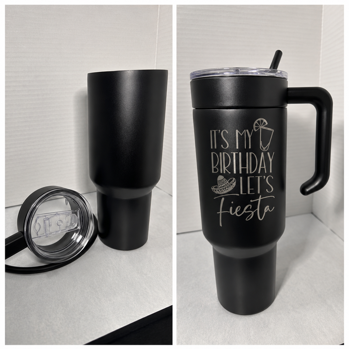 40 oz Beach Ready Tumbler – Personalized Engraved Design | 5 Colors
