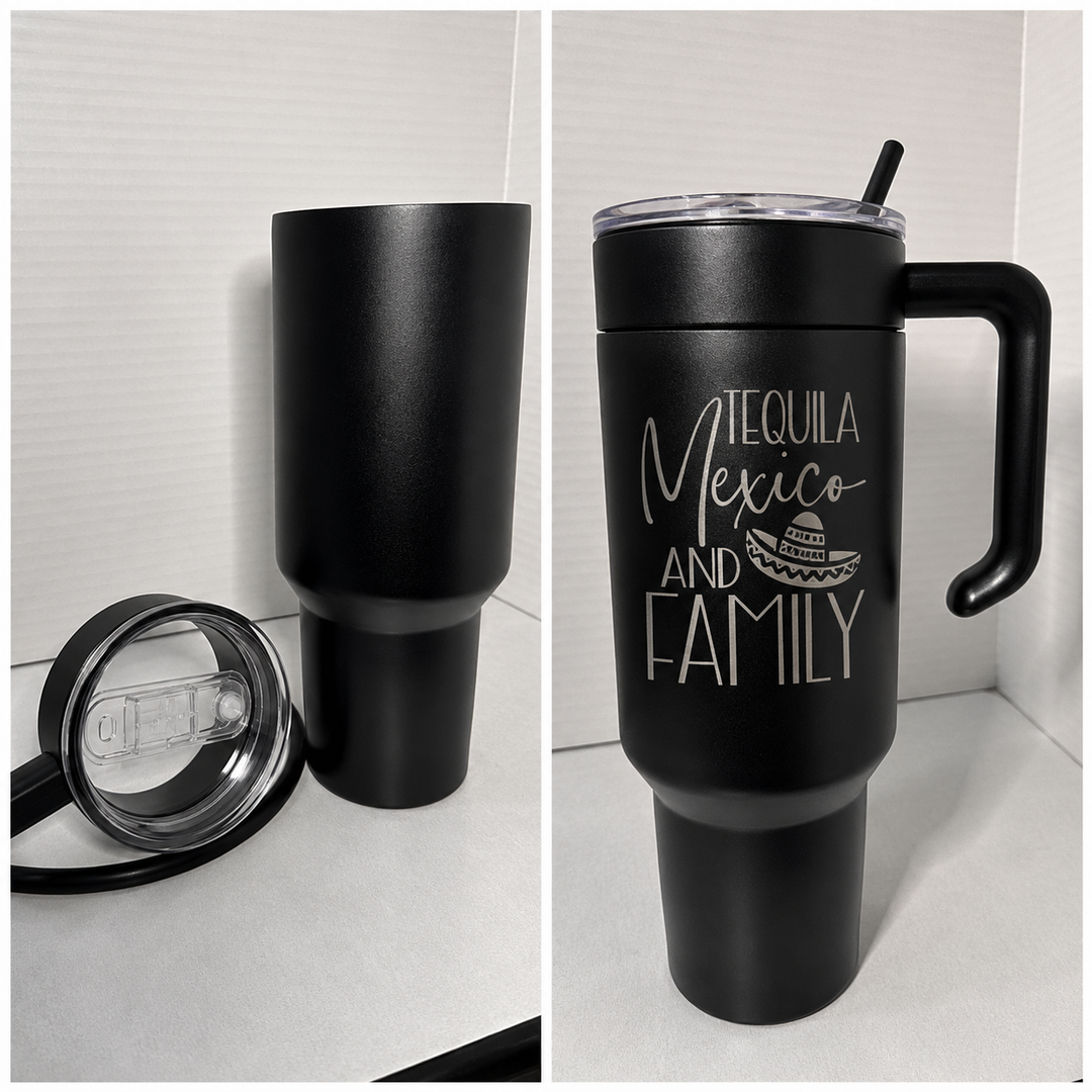 40 oz Beach Ready Tumbler – Personalized Engraved Design | 5 Colors