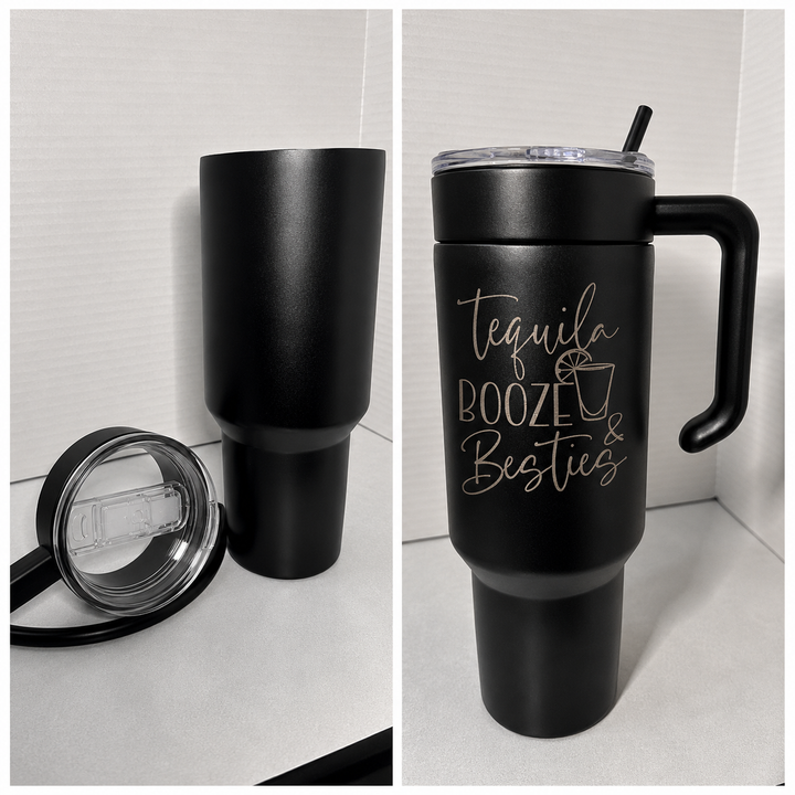 40 oz Beach Ready Tumbler – Personalized Engraved Design | 5 Colors