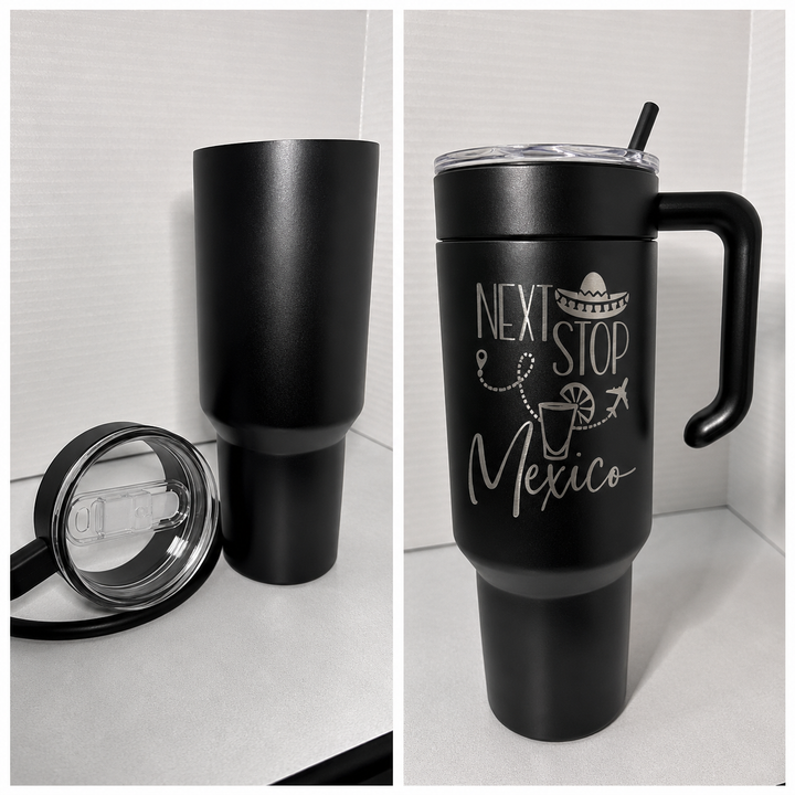 40 oz Beach Ready Tumbler – Personalized Engraved Design | 5 Colors