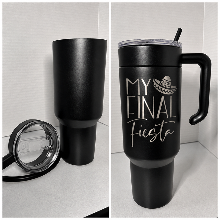 40 oz Beach Ready Tumbler – Personalized Engraved Design | 5 Colors