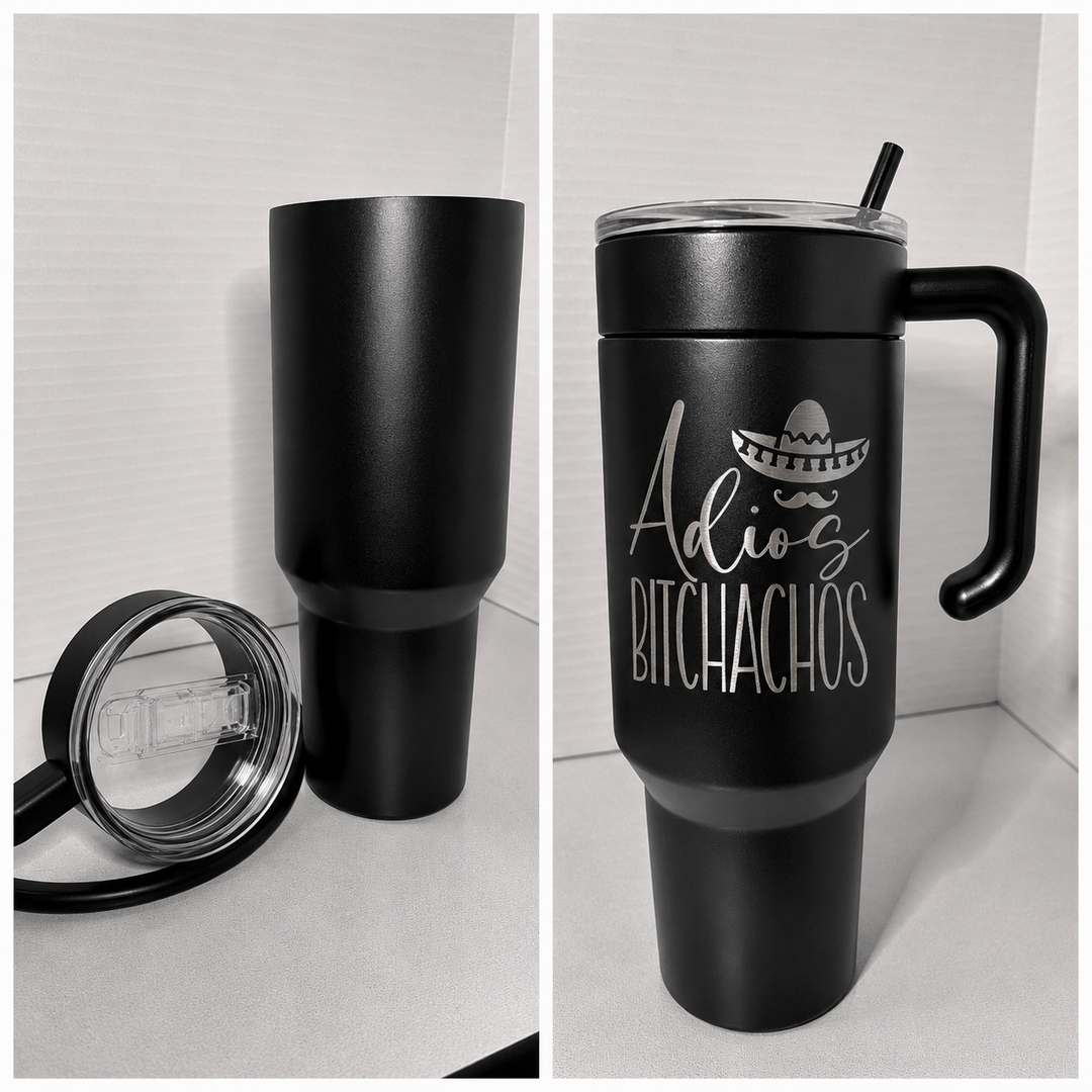 40 oz Beach Ready Tumbler – Personalized Engraved Design | 5 Colors