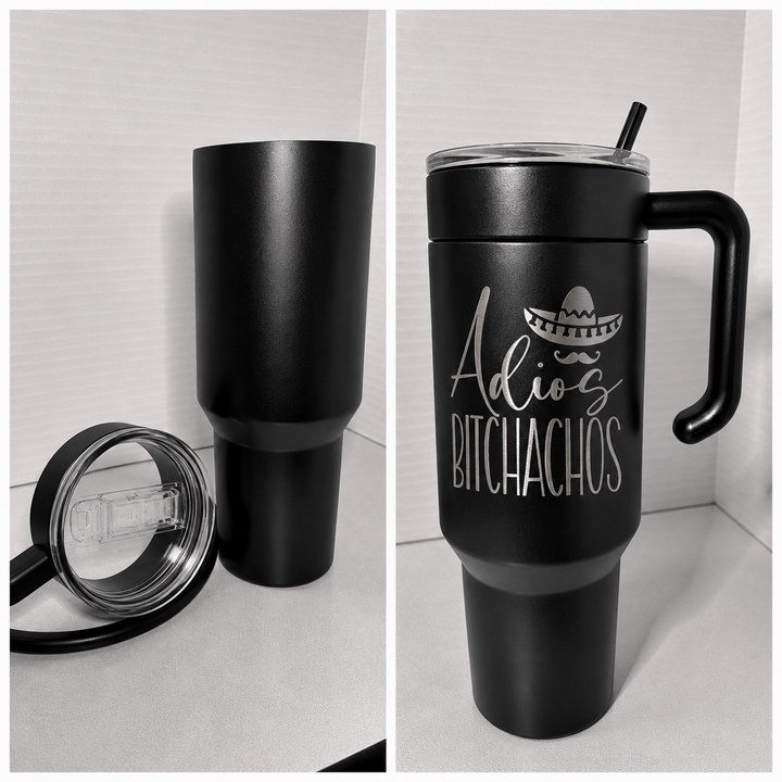 40 oz Beach Ready Tumbler – Personalized Engraved Design | 5 Colors