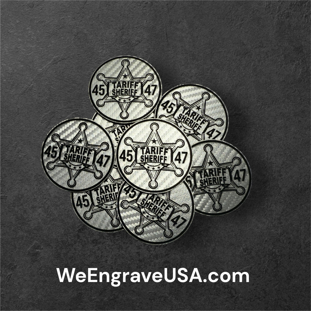 Tariff Sheriff Design two - Hat Patches for Hats