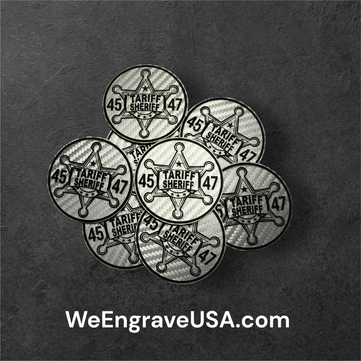 Tariff Sheriff Design two - Hat Patches for Hats