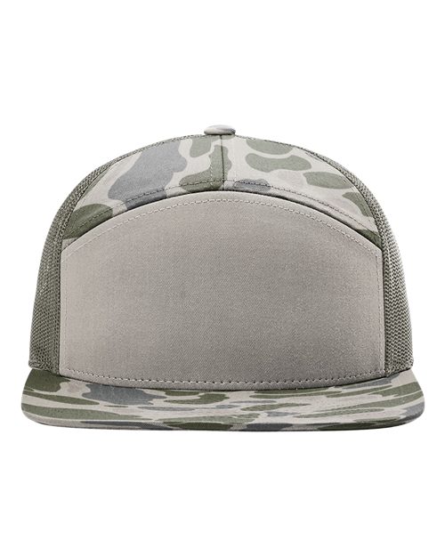 Richardson 168P – 7 Panel Trucker - Marsh Duck Camo