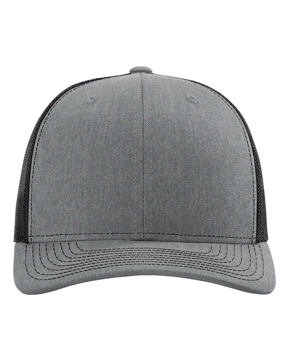 Richardson 112 Trucker Hat - Heather Grey/Black/Heather Grey
