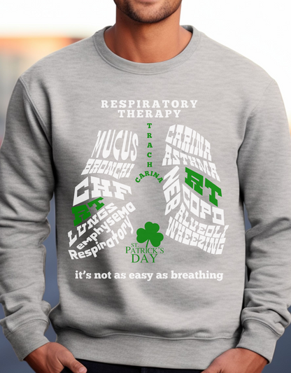 Respiratory St. Patrick's Day Crewneck Sweater