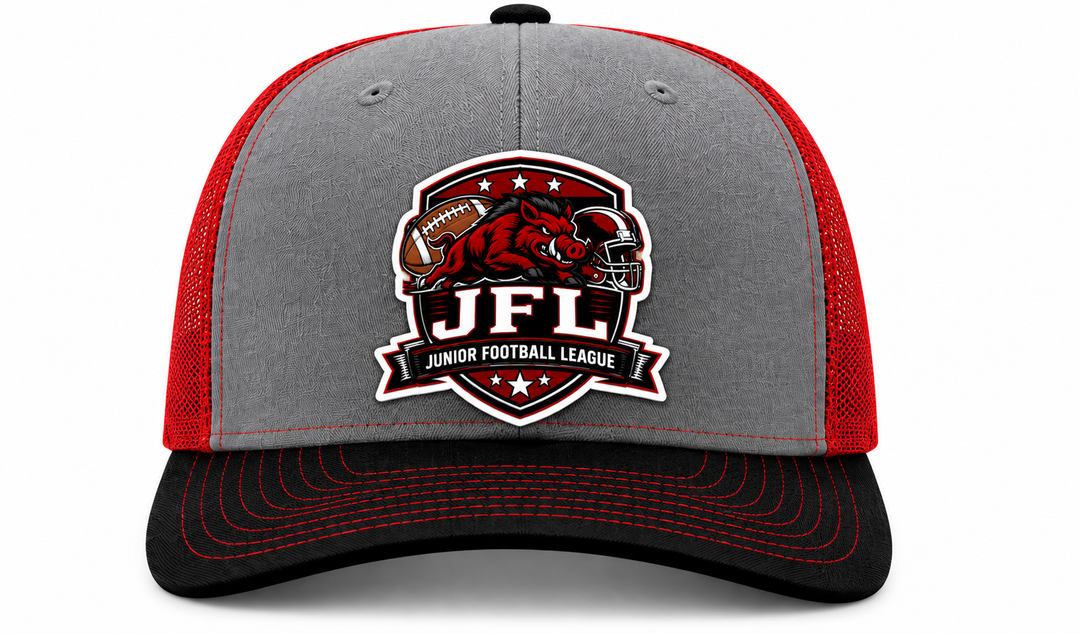 Morton Hogs JFL Hat – Black/Red Performance
