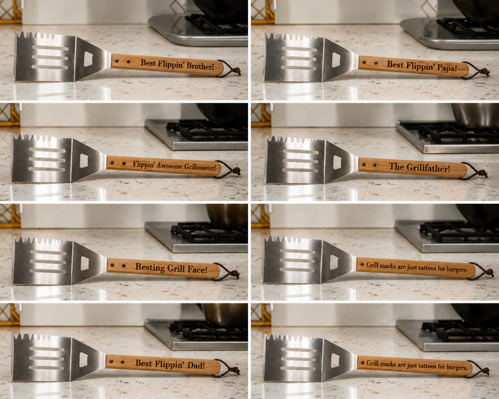 Best Flippin’ Dad Engraved BBQ Spatula | Personalized Grill Gift for Dad
