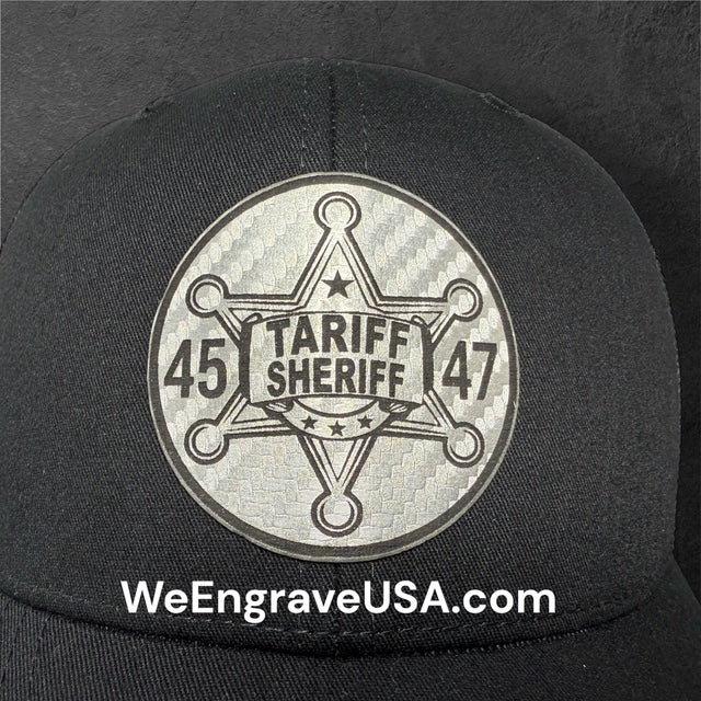 Tariff Sheriff Design two - Hat Patches for Hats