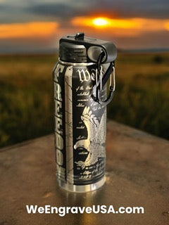 Polar Camel 32oz flip up straw FULL-WRAP of "FREEDOM" "We the People"