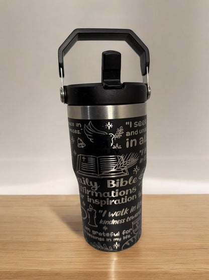 Religious Faith Jesus Laser Engraved Full Wrap Design for 20oz Tumbler, Seamless Design