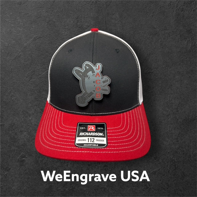 Morton Wrestling - Tri-color hat with Custom Name hat patch