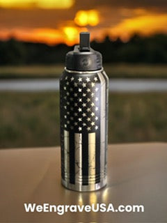 Polar Camel 32oz flip up straw FULL-WRAP of "FREEDOM" "We the People"