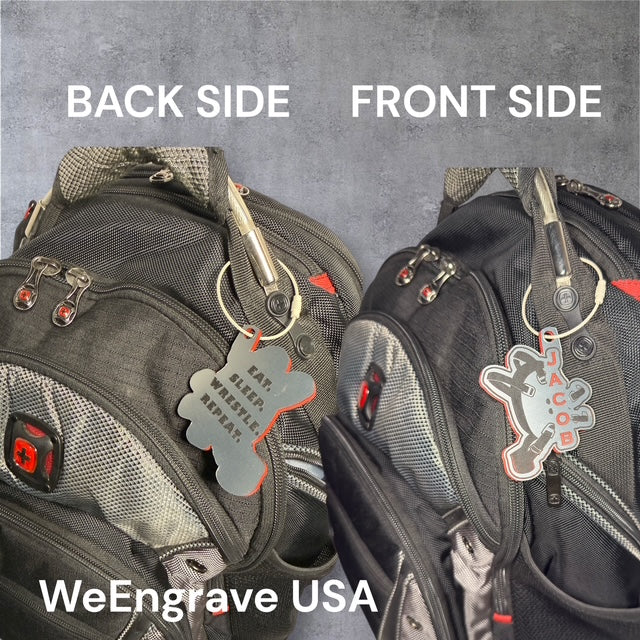 Morton Wrestling - CUSTOM Double sided Bag tag