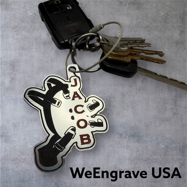 Morton Wrestling - CUSTOM Double sided Name Keychain