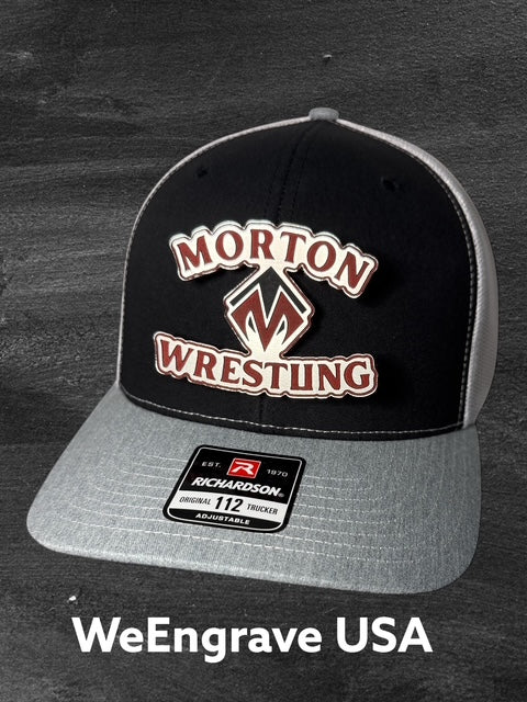 Morton Wrestling with custom Hat Patch