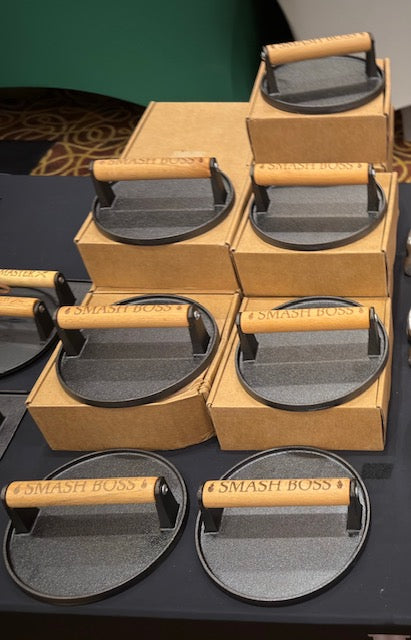 Smash Burgers Cast Iron PERSONALIZED / 1 - Round Burger Press