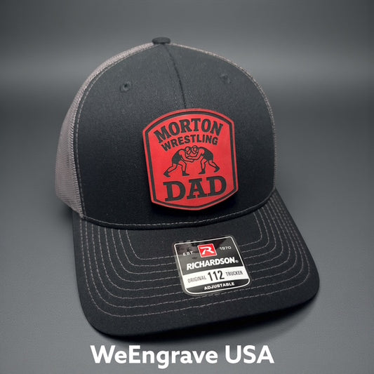 Morton Wrestling - Two tone color hat with MHS Wrestling DAD patch