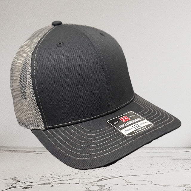 Proud Blue Collar American Leatherette Hat Patch and Richardson 112 Hats