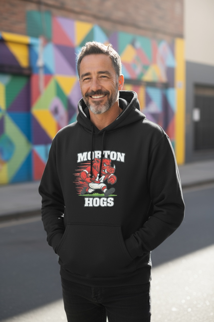 Morton Football Hogs Hoodie - Large Heavyweight Hoodie $35