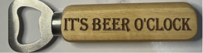 Personalized Engraved Wood Handle Bottle Opener – Custom Name, Logo &amp; Message Gift
